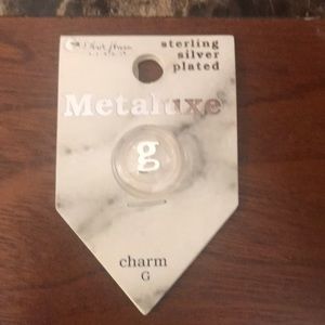 3/$10. Sterling silver plated Charm Letter g